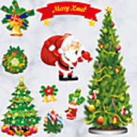 Christmas Decorations / Holiday Wall Stickers Plane Wall Stickers / Holiday Wall Stickers Decorative Wall Stickers,  PVC Home Decoration Wall Decal Wall / Window Decoration 1pc