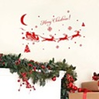 Christmas Decorations / Holiday Wall Stickers Plane Wall Stickers / Holiday Wall Stickers Decorative Wall Stickers,  PVC Home Decoration Wall Decal Wall / Window Decoration 1pc