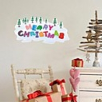 Christmas Decorations / Holiday Wall Stickers Plane Wall Stickers / Holiday Wall Stickers Decorative Wall Stickers,  PVC Home Decoration Wall Decal Wall / Window Decoration 1pc