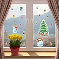 Christmas Decorations / Holiday Wall Stickers Plane Wall Stickers / Holiday Wall Stickers Decorative Wall Stickers,  PVC Home Decoration Wall Decal Wall / Window Decoration 1pc