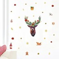 Christmas Decorations / Holiday Wall Stickers Plane Wall Stickers / Holiday Wall Stickers Decorative Wall Stickers,  PVC Home Decoration Wall Decal Wall / Window Decoration 1pc