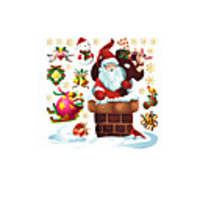 Christmas Decorations / Holiday Wall Stickers Plane Wall Stickers / Holiday Wall Stickers Decorative Wall Stickers,  PVC Home Decoration Wall Decal Wall / Window Decoration 1pc