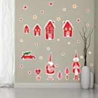 Christmas Decorations / Holiday Wall Stickers Plane Wall Stickers / Holiday Wall Stickers Decorative Wall Stickers,  PVC Home Decoration Wall Decal Wall / Window Decoration 1pc