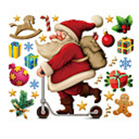 Christmas Decorations / Holiday Wall Stickers Plane Wall Stickers / Holiday Wall Stickers Decorative Wall Stickers,  PVC Home Decoration Wall Decal Wall / Window Decoration 1pc