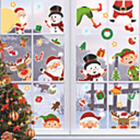 Christmas Decorations / Holiday Wall Stickers Plane Wall Stickers / Holiday Wall Stickers Decorative Wall Stickers,  PVC Home Decoration Wall Decal Wall / Window Decoration 1pc