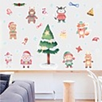 Christmas Decorations / Holiday Wall Stickers Plane Wall Stickers / Holiday Wall Stickers Decorative Wall Stickers,  PVC Home Decoration Wall Decal Wall / Window Decoration 1pc