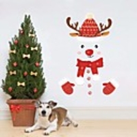Christmas Decorations / Holiday Wall Stickers Plane Wall Stickers / Holiday Wall Stickers Decorative Wall Stickers,  PVC Home Decoration Wall Decal Wall / Window Decoration 1pc
