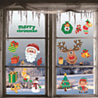 Christmas Decorations / Holiday Wall Stickers Plane Wall Stickers / Holiday Wall Stickers Decorative Wall Stickers,  PVC Home Decoration Wall Decal Wall / Window Decoration 1pc