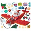 Christmas Decorations / Holiday Wall Stickers Plane Wall Stickers / Holiday Wall Stickers Decorative Wall Stickers,  PVC Home Decoration Wall Decal Wall / Window Decoration 1pc