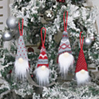 Christmas Decorations Cane Faceless Doll Pendant Old Man Doll Pendant Doll Pendant