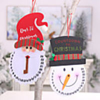 Christmas Decorations Cartoon Snowman Countdown Clock Non-woven Old Man Clock Creative Wall Clock Pendulum Clock