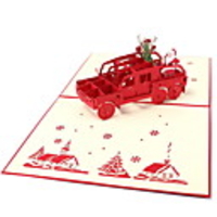 Christmas Decorations Christmas Ornaments Jeep Car Snow Man Card