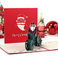 Christmas Decorations Christmas Ornaments Motor Snow Man Card