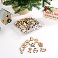 Christmas Decorations Creative Christmas Wooden Diy Small Accessory Package With 10 Patterns 10 Each