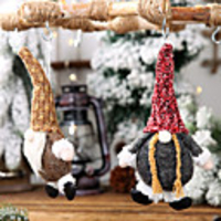 Christmas Decorations Forest People With Feet Hanging Small Dolls For The Elderly Tree Hanging 44 cm