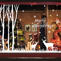 Christmas Decorations Holiday Wall Stickers Airplane Wall Stickers Holiday Wall Stickers Pvc Decoration Wall Stickers Home Decoration Wall Decals Wall Decorations 1pc