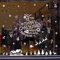 Christmas Decorations Holiday Wall Stickers Airplane Wall Stickers Holiday Wall Stickers Pvc Decoration Wall Stickers Home Decoration Wall Decals Wall Decorations 1pc
