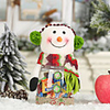 Christmas Decorations Linen Wrapping PVC Transparent Candy Jar Children Gift Box Snack Jar