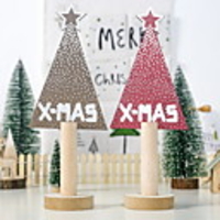 Christmas Decorations Painted Letters Christmas Tree Decorations Wooden Table Pendulum