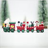 Christmas Decorations Wooden Painted Train Ornaments