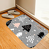 Christmas Door Mat Animation Black And White Christmas Door Mat Tree Digital Printing Floor Mat Modern Bath Mats Nonwoven Memory Foam Novelty Bathroom