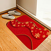 Christmas Door Mat Golden Snowflake Digital Printing Floor Mat Modern Bath Mats Nonwoven Memory Foam Novelty Bathroom