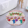 Christmas Door Mat Round Mat Carpet Door Mat Bedroom Living Room Carpet Study Room Carpet Kitchen Bathroom Anti-slip Mat