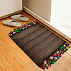 Christmas Door Mat Wood Plank Pendant Digital Printing Floor Mat Modern Bath Mats Nonwoven Memory Foam Novelty Bathroom