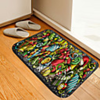 Christmas Door Mat Xmas Parcel Bell Digital Printing Floor Mat Modern Bath Mats Nonwoven Memory Foam Novelty Bathroom