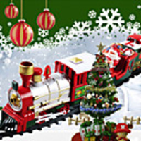 Christmas Electric Rail Car Train Toy Children