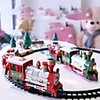 Christmas Electric Rail Car Train Toy Railway Train Set Racing Road Transportation Building Toys Children