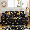 Christmas Elk Printed Sofa Cover Stretch Couch Cover Sofa Slipcovers for 1~4 Cushion Couch with One Free Pillow Case For Christmas Decoration