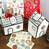 Christmas Gift Box Gift Packaging Box Christmas Candy Biscuit Paper Box With Number Stickers