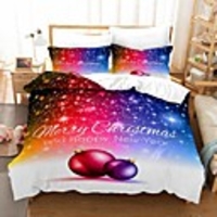 Christmas Gift Home Textiles 3D Print Bedding Set Duvet Cover Set with Pillowcase 2/3pcs Bedroom Duvet Cover Sets For Christmas Decoration