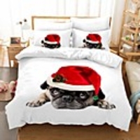 Christmas Gift Home Textiles 3D Print Bedding Set Duvet Cover Set with Pillowcase 2/3pcs Bedroom Duvet Cover Sets For Christmas Decoration