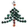 Christmas Gift Metal Beautiful Crystal Tree Brooch