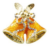 Christmas Gift Metal Bell Style Brooch
