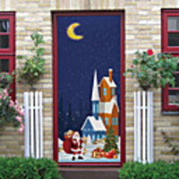 Christmas Gift Self-adhesive Creative Door Stickers Living Room Diy Decoration Home Waterproof Wall Stickers