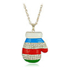 Christmas Gloves Alloy Zircon Acrylic Necklace