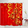 Christmas Golden Chandelier Digital Printing Shower Curtain Shower Curtains Hooks Modern Polyester New Design