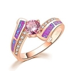 christmas jewelry gifts created pink fire opal pink topaz zircon rose gold filled for women jewelry gemstone ring (8)