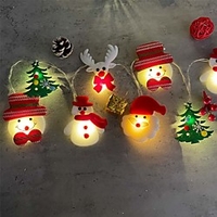 Christmas LED Fairy String Lights Snowman Santa Claus Deer Battery / USB String Lights 1.5M-10LEDs 3M-20LEDs Christmas Tree New Year Holiday Party Garden Home Decorations miniinthebox