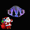 Christmas Mask 7 Colors Voice Control LED Mask Face Christmas Gift Ornaments 4 Modes One Size with Light-up Christmas Tree Snowman Pattern USB Rechargeble for Party Holiday