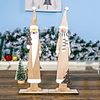 Christmas Ornaments Creative Wooden Print Stitching Santa Snowman Decoration Ornaments