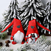 Christmas Ornaments For The Elderly In The Forest Love Standing Doll Small Doll Faceless Doll Ornaments