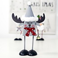 Christmas Ornaments Painted Iron Three-dimensional Christmas Snowman Creative Elk Bell Ornaments