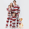 Christmas Pajamas Family Look Plaid Deer Christmas Gifts Print Light Grey Long Sleeve Vacation Matching Outfits / Fall / Winter / Sweet miniinthebox