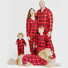 Christmas Pajamas Tops Bottom Family Look Plaid Christmas Gifts Print Dark Pink Long Sleeve Daily Matching Outfits / Fall / Winter / Sweet miniinthebox