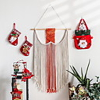 Christmas Party Mandala Bohemian Macrame Wall Tapestry Art Decor Blanket Curtain Picnic Tablecloth Hanging Home Bedroom Living Room Dorm Decoration Boho Hippie