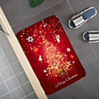 Christmas Pattern Rug Door Mat Hallway Carpets Area Rugs for Bedroom Living Room Carpet Kitchen Bathroom Anti-Slip Floor Mats